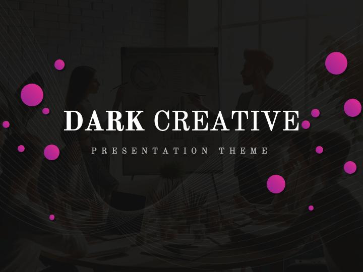 Dark Creative Presentation Template PPT Slide 1