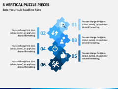 6 Vertical Puzzle Pieces PPT Slide 1