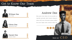 Torn Newspaper Background Theme PPT Slide 8