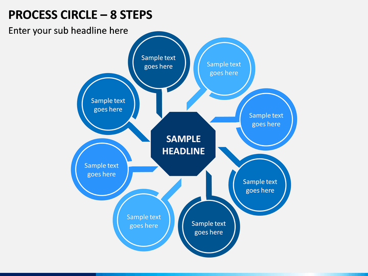 Process Circle - 8 Steps PPT Slide 1