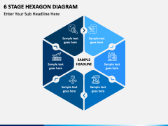 6 stage hexagon free PPT slide 1