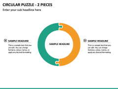 Circular Puzzle - 2 Pieces PPT Slide 2