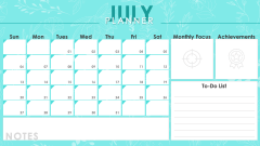 July Planner PPT Slide 1