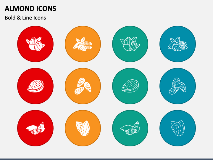 Almond Icons PPT Slide 1