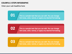Colorful 3 Steps Infographic PPT Slide 1