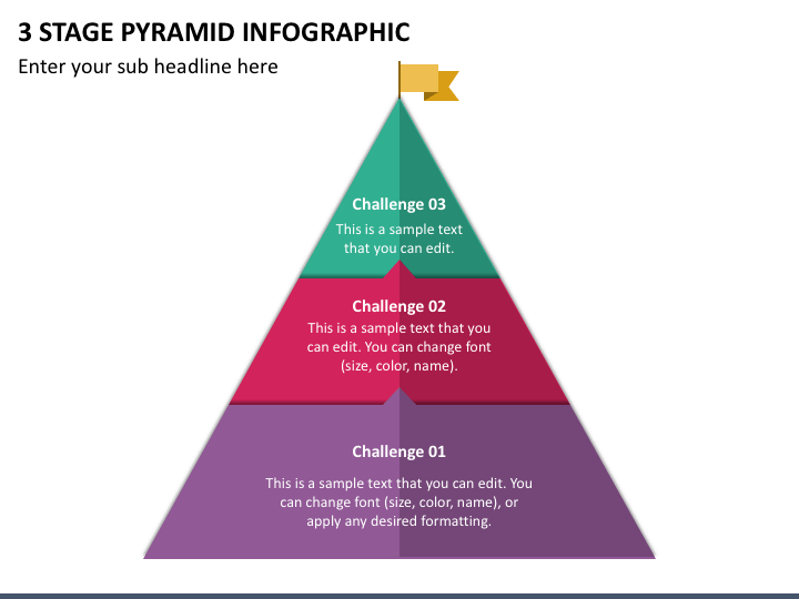 3 Stage Pyramid infographic Slide 1