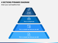 4 Sections Pyramid Diagram PPT Slide 2