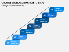 Creative Staircase Diagram - 7 Steps PPT Slide 2