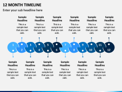 12 Month Timeline PPT Slide 1