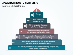 Upward Arrow - 7 Stair Steps PPT Slide 1