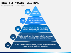 Beautiful Pyramid - 5 Sections PPT Slide 2