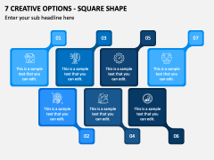 7 Creative Options - Square Shape PPT Slide 2