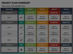 Project Plan Summary PowerPoint Template - PPT Slides