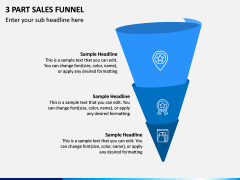 3 Part Sales Funnel PPT Slide 1