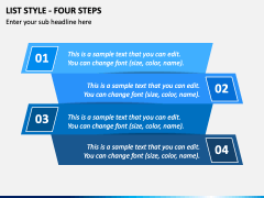 List Style - Four Steps PPT Slide 2