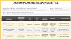 Action Plan and Responsibilities PPT Slide 1