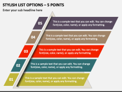 Stylish List Options - 5 Points PPT Slide 1
