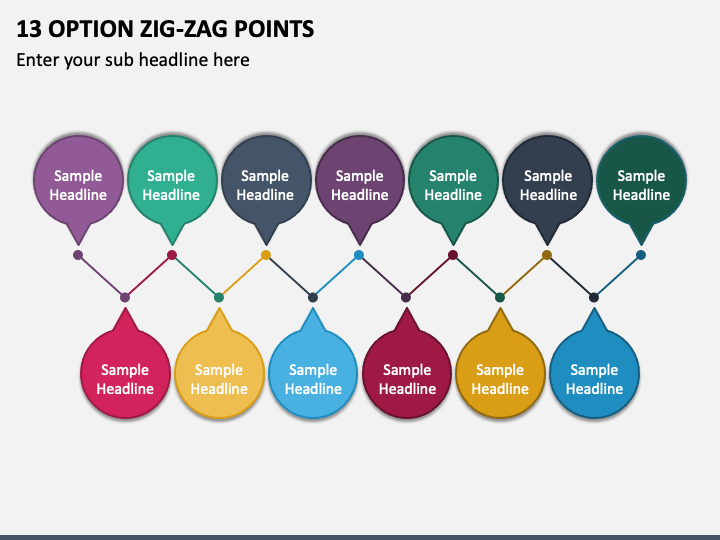 13 Option Zig-zag Points PPT Slide 1