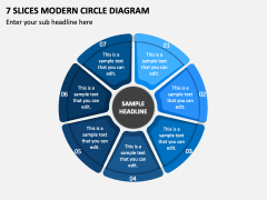 7 Slices Modern Circle Diagram PPT Slide 2