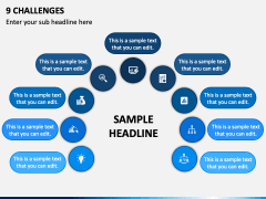 9 Challenges PowerPoint Template and Google Slides Theme