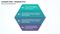 4 Elegant Steps - Hexagon Style PPT Slide 1