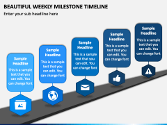 Beautiful Weekly Milestone Timeline PPT Slide 2