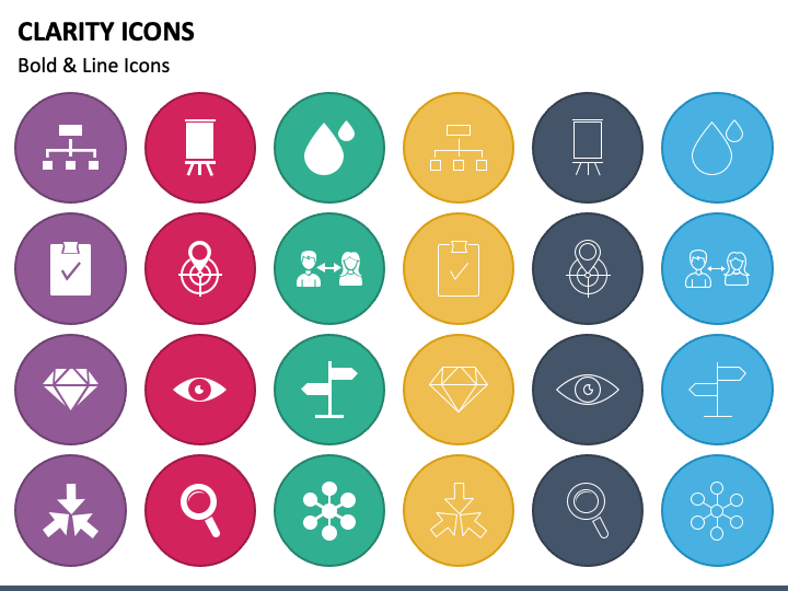Clarity Icons PowerPoint Template - PPT Slides