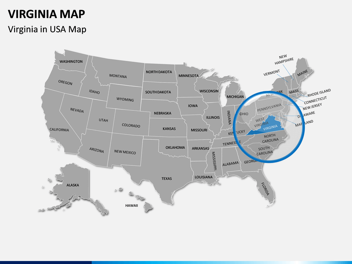 Virginia Map PowerPoint | SketchBubble