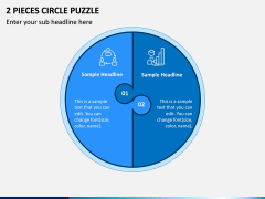 2 Pieces Circle Puzzle PPT Slide 1