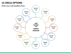 12 Circle Options PPT Slide 2