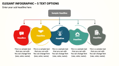 Elegant Infographic - 5 Text Options PPT Slide 1