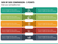 Side By Side Comparison - 5 Points PPT Slide 2