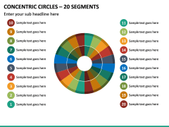 Concentric Circles – 20 Segments PPT Slide 2