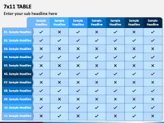 7 by 11 Table Matrix PPT Slide 2