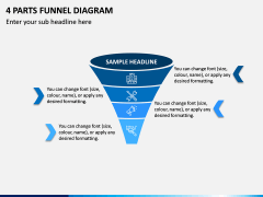 4 Parts Funnel Diagram PPT Slide 1