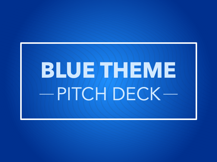 Blue Pitch Deck PPT Slide 1