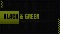 Black and Green Presentation Theme Animated Presentation - SketchBubble