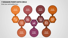 7 Hexagon Points with Circle PPT Slide 1