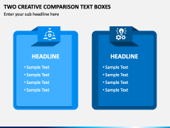 Two Creative Comparison Text Boxes PPT Slide 2