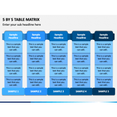 5x2 Table Matrix PowerPoint Template and Google Slides Theme