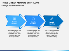 Three Linear Arrows with Icons PPT Slide 2