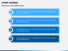 4 Part Agenda PPT Slide 1