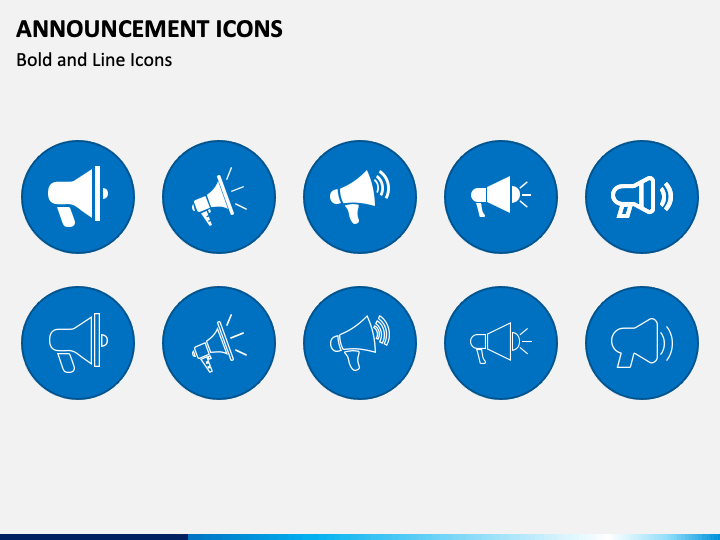 Announcement Icons PPT Slide 1