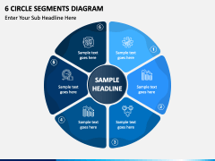 6 circle segments free PPT slide 1
