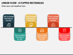 Linear Flow - 6 Flipped Rectangles PPT Slide 1