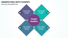 Animated Circle with 4 Elements PPT Slide 1