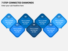 7 Step Connected Diamonds PPT Slide 2