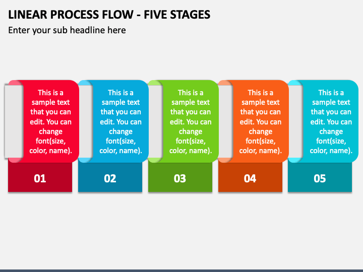 Linear Process Flow - Five Stages PPT Slide 1