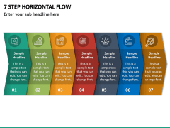 7 Step Horizontal Flow PPT Slide 2