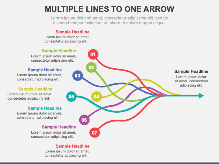 Multiple Lines to One Arrow PPT Slide 1